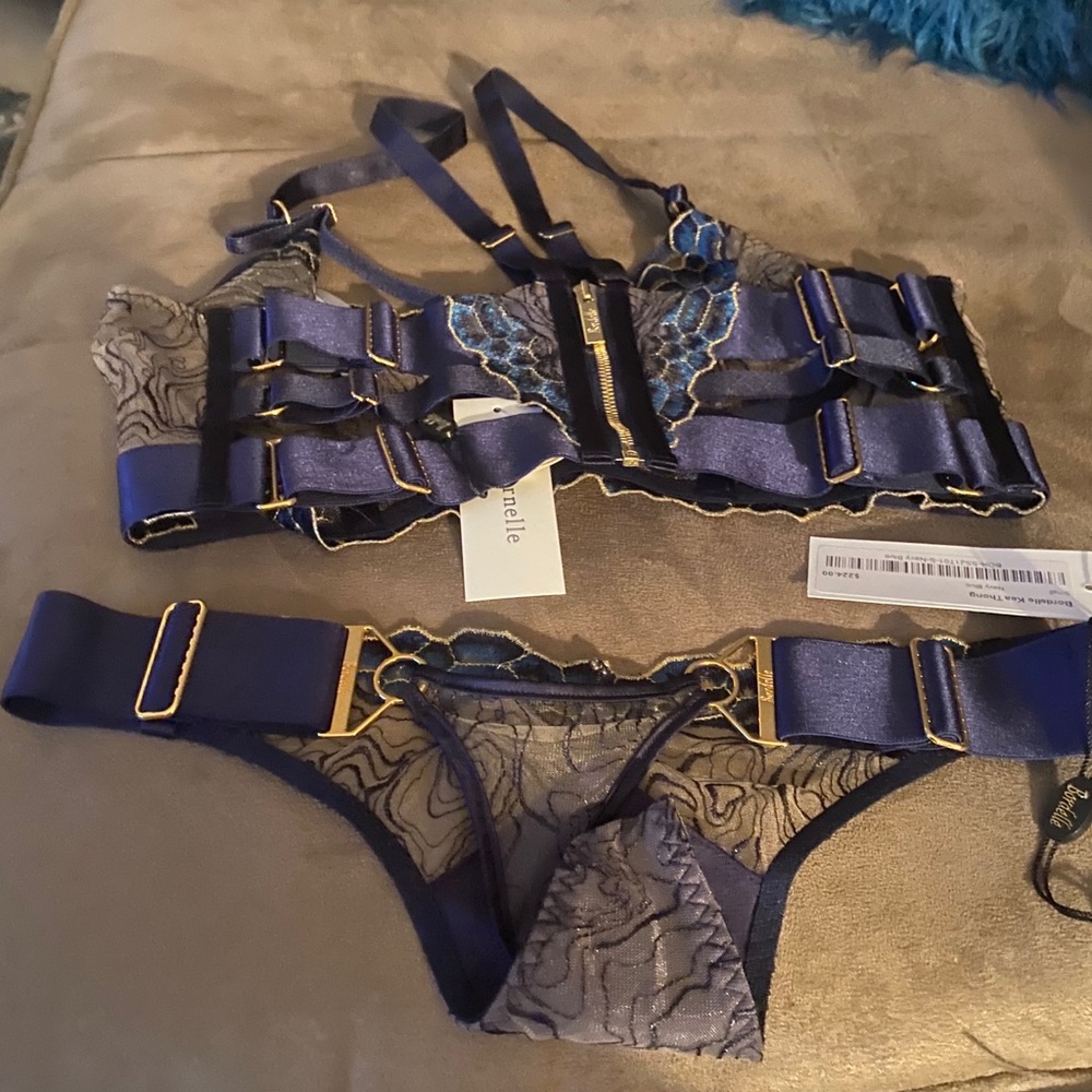Bordelle Kea Bodice Bra and Thong Panties.